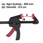 Topart Hafif Tip Sürgülü Tek Ele Uygun İç Dış İşkence Kıskaç 450 mm - 3