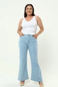 Kadın İspanyol Paça Ara Beden Kot Pantolon - 1