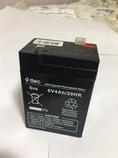 ttec 6V4Ah20HR Valve Regulated Rechargeable Battery 6 Volt 4 Amper Bakımsız Kuru Akü 6V 4Ah Akü - 1