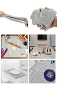 Tilbe Home Silikon Hamur Matı Hamur Açma Pasta Fırın Altlığı Matı Ölçülü Hamur Yoğurma Gri Orta Boy 50X40 - 5