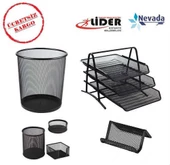 Masa Üstü kalemlik / Kağıtlık / Ataşlık / Kartviztlik / Çöp Kovas thumbnail 1