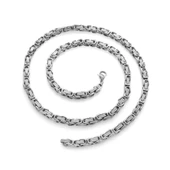 Pigado 317L Çelik Silver Renk 5 mm 60 cm Kral Zinciri Kolye - 1