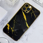 İphone 13 Pro Marble Case Mermer Desenli Cam Telefon Kılıfı thumbnail 11