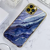 İphone 13 Pro Marble Case Mermer Desenli Cam Telefon Kılıfı thumbnail 8