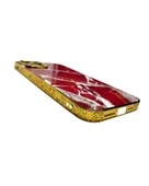 İphone 13 Pro Max Marble Parlak Mermer Desenli Cam Telefon Kılıfı thumbnail 9