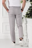 BELİ İPLİKLİ ÇİZGİLİ REGULAR FİT KETEN ERKEK JOGGER PANTOLON - 7