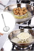Tilbe Home Çelik Maşalı Kızartma Yağ Süzgeci Metal Yan Soyacak Patates Soyacak Servis Seti Kepçe Kevgir Süzgeç - 3