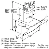 Profilo DVE6G560 Siyah Cam Ankastre Davlumbaz - 3
