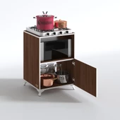 Kenzlife ocak dolabı revbahar cvz 85*60*56 hazır mutfak klasik set üstü ocak için arkalıksız thumbnail 2