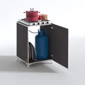 Kenzlife ocak dolabı hoşseda gri 85*60*56 hazır mutfak klasik set üstü ocak için arkalıksız thumbnail 2