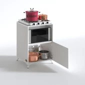 Kenzlife ocak dolabı revbahar byz 85*60*56 hazır mutfak klasik set üstü ocak için arkalıksız - 2