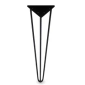 Üçgen Mobilya Masa Sehpa Ayağı 74 cm Mat Siyah Metal Ayak - 5