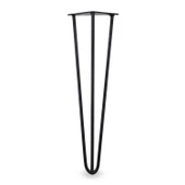 Üçgen Mobilya Masa Sehpa Ayağı 74 cm Mat Siyah Metal Ayak - 6