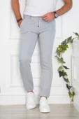 BELİ LASTİKLİ YAZLIK İNCE TENSEL KUMAŞ İPLİKLİ REGULAR FİT ERKEK JOGGER PANTOLON - 4