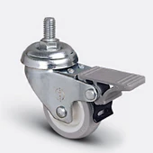 Emes EP05 ZKC 75F Döner Tablalı Frenli Vidalı Gri Teker 75x25 mm 50 Kg thumbnail 2