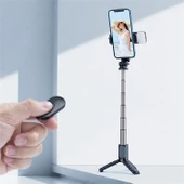 Mcdodo SS-1781 Bluetooth Selfie Çubuğu Uzaktan Kumandalı/Tripod Standlı - Siyah - 1
