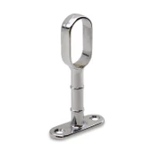 Askı Flanşı Açık Ağız Oval Dolap Elbise Askı Aparatı Boru Tutucu (2 ADET) - 4