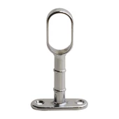 Askı Flanşı Açık Ağız Oval Dolap Elbise Askı Aparatı Boru Tutucu (2 ADET) - 2