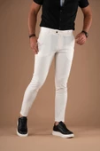 SLİMFİT DAR PAÇA BİLEKTEN ASTARSIZ YAZLIK İNCE KUMAŞ ERKEK SPOR KUMAŞ PANTOLON - 6