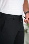 BELİ LASTİKLİ YAZLIK İNCE KUMAŞ İPLİKLİ REGULAR FİT ERKEK JOGGER PANTOLON - 10
