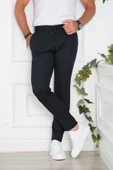 BELİ LASTİKLİ YAZLIK İNCE KUMAŞ İPLİKLİ REGULAR FİT ERKEK JOGGER PANTOLON - 7