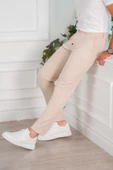 BELİ LASTİKLİ YAZLIK İNCE KUMAŞ İPLİKLİ REGULAR FİT ERKEK JOGGER PANTOLON - 11