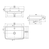 Turkuaz Cerastyle Duru Etajer Uyumlu Lavabo 60x40 cm - 3