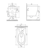 Turkuaz City Rimless Asma Klozet Gömme Rezervuar Tam Set İnci Kapak thumbnail 4