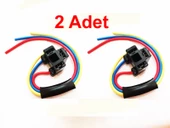 Far Fişi H4 Ampul Duyu Atom Far Fişi 2 Adet Lüx Kaliteli 1,5mm Kablolu H4 Soket H4 Ampul Soketi - 1