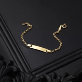 İsimlikli 14 Ayar Altın Çocuk Künyesi thumbnail 4