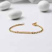 14 Ayar Altın Çocuk Künyesi thumbnail 3