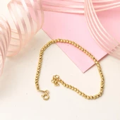 Top Altınlı 14 Ayar Zincir Bileklik thumbnail 5