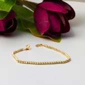 Top Altınlı 14 Ayar Zincir Bileklik thumbnail 3