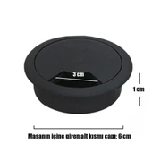 Masa Üstü Kablo Kanalı Deliği Kapağı 6 cm (RENK SEÇİNİZ) - 7