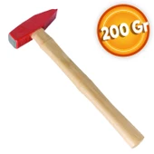Ahşap Saplı Çekiç Kırmızı 200 Gram thumbnail 1