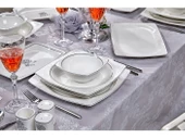 Taç Real Bone Tia Platin 60 Parça 12 Kişilik Yemek Takımı - 2