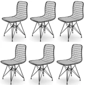 Knsz kafes tel sandalyesi 6 lı mazlum syhtalen ofis cafe bahçe mutfak thumbnail 1
