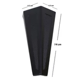 Ovit Desenli Mobilya Koltuk Baza Sehpa Masa Ayağı Metal Ayak 14 Cm Siyah (4 Adet) - 3