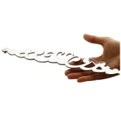 Dekoratif Ürün Duvar Ayna Süsü Vidalı Pleksi Krom 40 Cm thumbnail 2