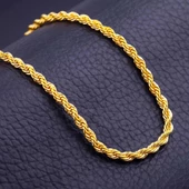 Burma Halat 14 Ayar Altın Zincir - 65 cm thumbnail 5