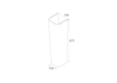 Turkuaz Cerastyle Duru Lavabo 60 40 cm ve Noura Kolon Uzun Ayak - 5