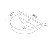 Turkuaz Bella Banyo Lavabo 40x50 cm (Bella Yarım Ayaklı) thumbnail 4