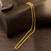 Burma Halat 8 Ayar Altın Zincir - 60 cm - 3