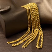 Kalın Halat 8 Ayar Altın Zincir - 55 cm thumbnail 5