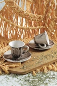 Gift Kahve Fincan Takımı 2 Kişilik El Yapımı Türk Kahvesi Expresso Fincanı Seti - 1