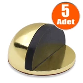 Yarımay Kapı Stoperi Durdurucu Tutucu Tamponu Yapışkanlı Metal Kapı Stopu Gold (5 ADET) - 1