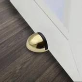 Yarımay Kapı Stoperi Durdurucu Tutucu Tamponu Yapışkanlı Metal Kapı Stopu Gold (5 ADET) - 6