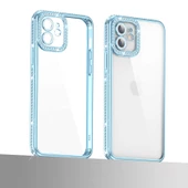 Vendas iPhone 11 Mina Serisi Kamera Korumalı Moda Taşlı Fashion Tarz Silikon Kılıf - 12