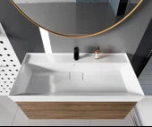 Turkuaz Cerastyle Sharp Etajer Uyumlu Lavabo Damlalıklı 60x48 Cm - 1