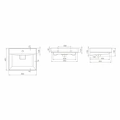 Turkuaz Cerastyle Sharp Etajer Uyumlu Lavabo Damlalıklı 60x48 Cm - 2